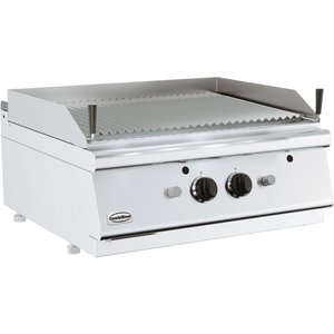 Lavasteengrill Gas Dubbel Tafelmodel Combisteel Base 700