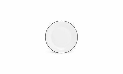 Bord Basic White Black Rim 20cm 