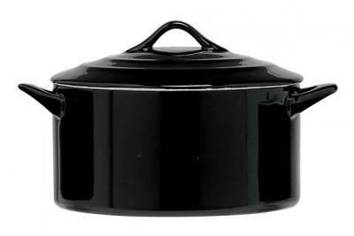Ovenschotel Black - rond met deksel 170mm