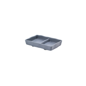 Schaal 2-vaks 13 x 8 cm Endure Melamine grijs