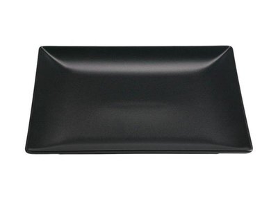 Vierkant bord 24 cm mat zwart